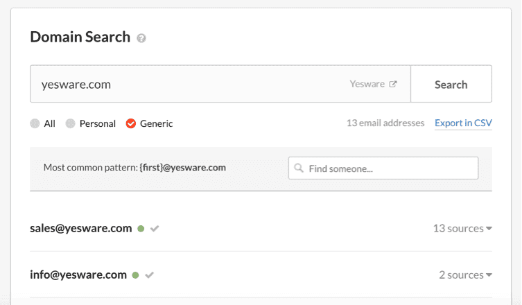 1. Use email lookup services